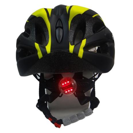 Capacete Ciclismo Absolute WT012 com Pisca PRETO/AMARELO Neon Menor preço em Capacete Ciclismo Absolute WT012 com Pisca PRETO/AMARELO Neon