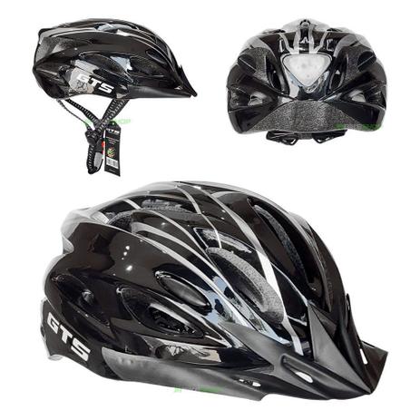Capacete Com Sinalizador GTS Led Ciclismo Bike - Preto - Capacete Ciclismo  - Magazine Luiza