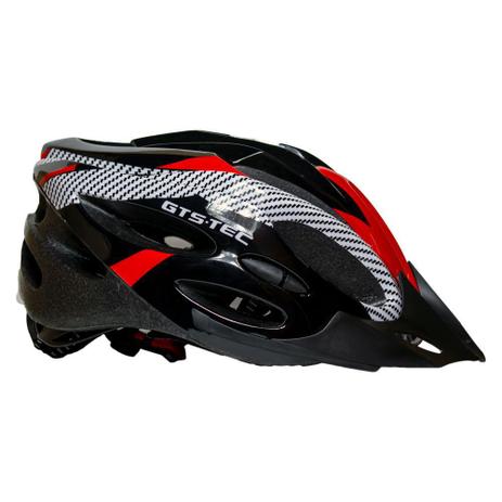 Capacete Com Sinalizador Led Ciclismo Bike Gts Vermelho/Branco - Capacete  Ciclismo - Magazine Luiza