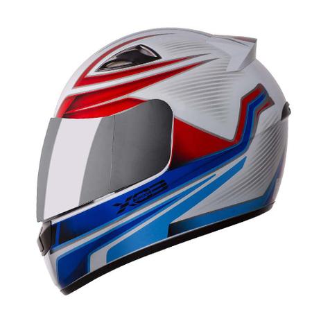 Capacete EBF E0X Frost Branco Azul - Capacetes de Moto - Magazine Luiza