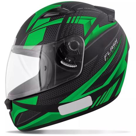 Capacete Ebf New Spark Flash Preto Fosco Verde Menor preço em Capacete Ebf New Spark Flash Preto Fosco Verde