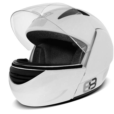 Capacete Escamoteavel Robocop EBF E8 Solid Branco - Ebf capacetes Menor preço em Capacete Escamoteavel Robocop EBF E8 Solid Branco - Ebf capacetes