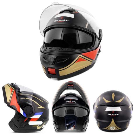 Capacete Escamoteavel Robocop Shutt ThurderBird Preto Fosco Vermelho Verde Dourado com Viseira Solar Menor preço em Capacete Escamoteavel Robocop Shutt ThurderBird Preto Fosco Vermelho Verde Dourado com Viseira Solar