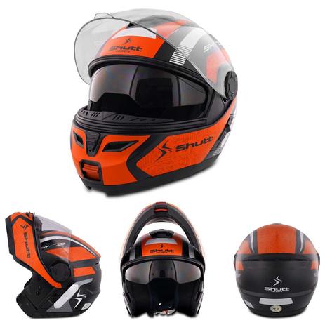 Capacete Escamoteavel Shutt SH-70 Preto Fosco Vermelho Verde Laranja Azul com Viseira Solar Menor preço em Capacete Escamoteavel Shutt SH-70 Preto Fosco Vermelho Verde Laranja Azul com Viseira Solar