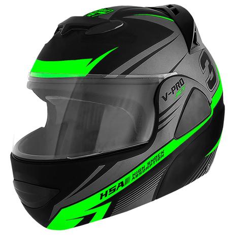 Capacete Escamoteável V-Pro Jet 3 Preto E Verde Pro Tork Menor preço em Capacete Escamoteável V-Pro Jet 3 Preto E Verde Pro Tork