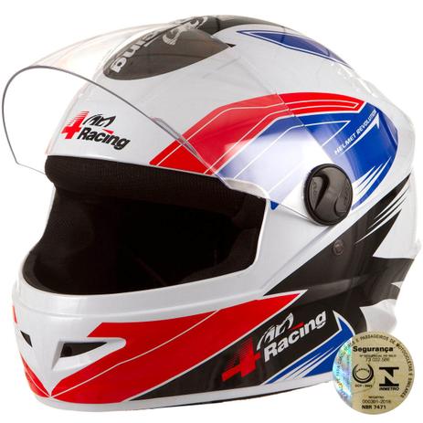 Capacete Fechado Aerodinâmico Com Viseira 4 Racing Pro Tork Menor preço em Capacete Fechado Aerodinâmico Com Viseira 4 Racing Pro Tork
