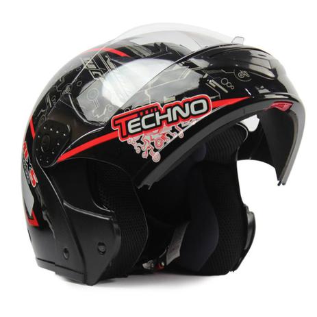 Capacete gladiator tecno preto transfer verm 60 - Mixs é boa?