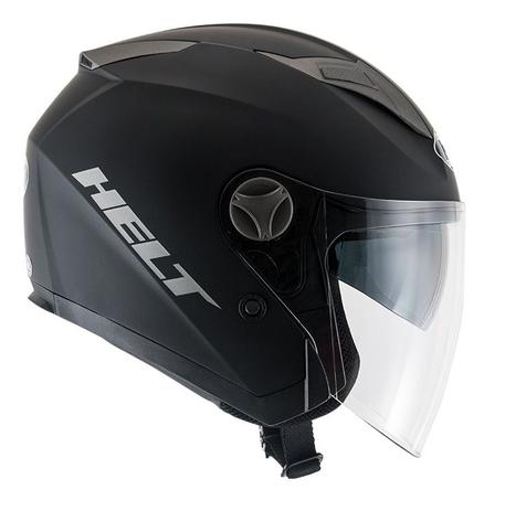 Capacete HELT City Aberto com Óculos - Preto Fosco Menor preço em Capacete HELT City Aberto com Óculos - Preto Fosco