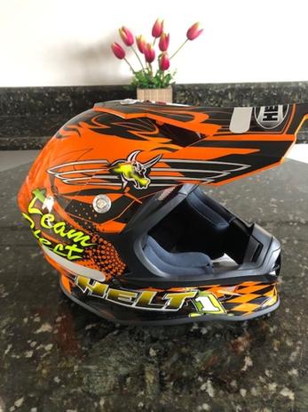 Capacete Helt Cross Mx Bull Orange 60 - Capacetes de Moto - Magazine Luiza