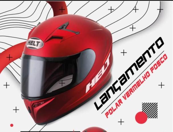 Menor preço em Capacete HELT Polar - Vermelho