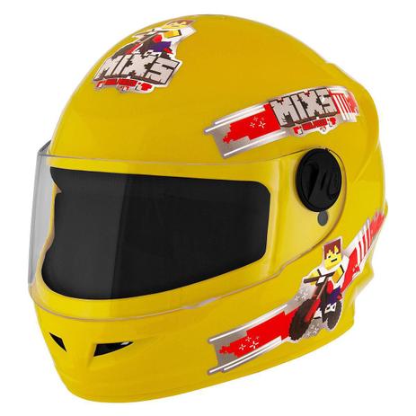 Capacete Infantil Mixs Start Blocks Fechado 54 Amarelo Menor preço em Capacete Infantil Mixs Start Blocks Fechado 54 Amarelo