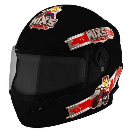 Capacete Infantil Mixs Start Blocks Fechado 54 Preto Menor preço em Capacete Infantil Mixs Start Blocks Fechado 54 Preto