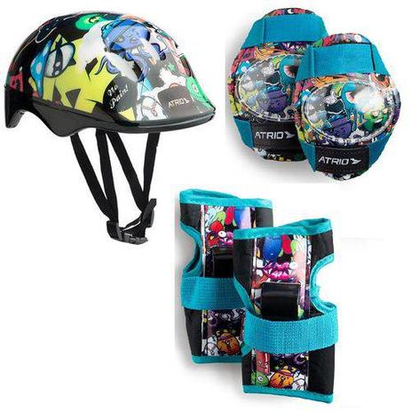 Capacete Kit De Proteção Infantil Monster Es200 Atrio Menor preço em Capacete Kit De Proteção Infantil Monster Es200 Atrio
