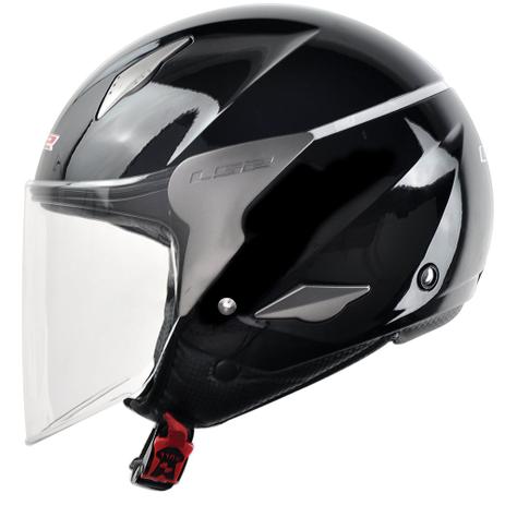 Capacete Ls2 Cap Of559 Rocket Preto/Branco Menor preço em Capacete Ls2 Cap Of559 Rocket Preto/Branco