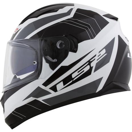 Capacete LS2 FF320 Stream Omega Branco/Preto (Viseira Solar) Menor preço em Capacete LS2 FF320 Stream Omega Branco/Preto (Viseira Solar)