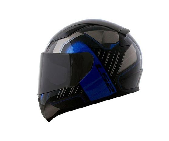 Menor preço em Capacete ls2 ff353 rapid medal preto/cinza/azul