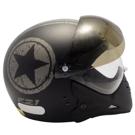 Capacete Peels F-21 us Army com Duas Viseiras - Verde Militar Fosco com  Preto em Promoção | Ofertas na Americanas
