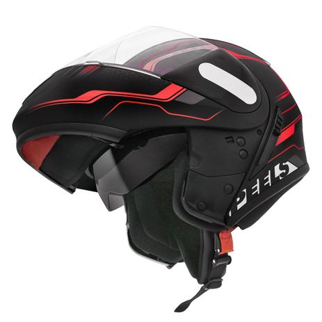 Capacete Moto Escamoteável Peels Urban Ultron Preto Fosco Vermelho Menor preço em Capacete Moto Escamoteável Peels Urban Ultron Preto Fosco Vermelho