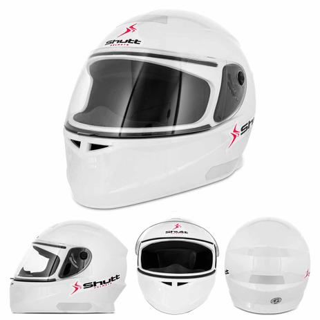 Capacete Moto Fechado Shutt One Branco e Rosa Menor preço em Capacete Moto Fechado Shutt One Branco e Rosa