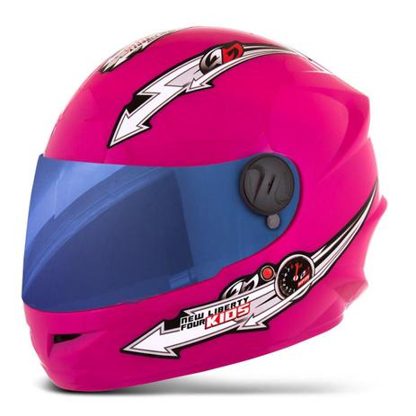 Capacete Moto Liberty Four Kids Infantil Tam. 54 Vis.Iridium - PRO TORK Menor preço em Capacete Moto Liberty Four Kids Infantil Tam. 54 Vis.Iridium - PRO TORK