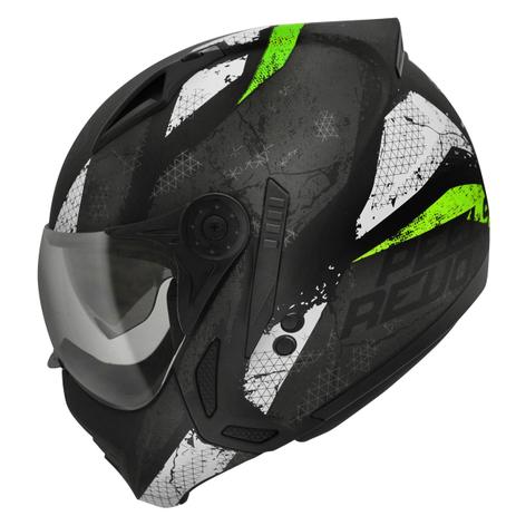 Capacete Moto Peels Mirage Revo Preto Fosco Verde Com Óculos Interno Menor preço em Capacete Moto Peels Mirage Revo Preto Fosco Verde Com Óculos Interno