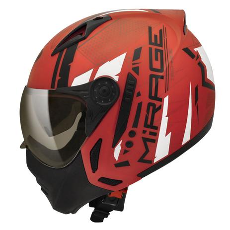 Capacete Moto Peels Mirage Techride Vermelho Fosco Com Óculos Solar Menor preço em Capacete Moto Peels Mirage Techride Vermelho Fosco Com Óculos Solar