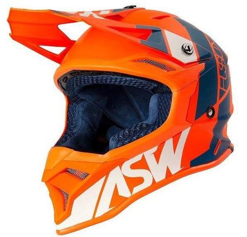 Capacete Motocross Cross ASW Fusion 2 Seecker Laranja Azul - Capacetes de  Moto - Magazine Luiza
