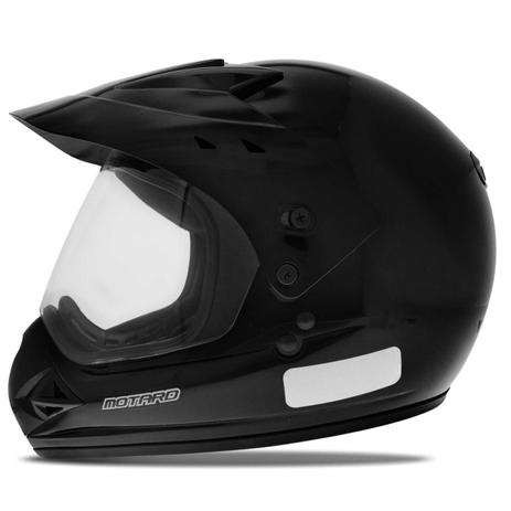 Capacete Motocross EBF Motard Solid Preto Brilhante - Ebf capacetes Menor preço em Capacete Motocross EBF Motard Solid Preto Brilhante - Ebf capacetes