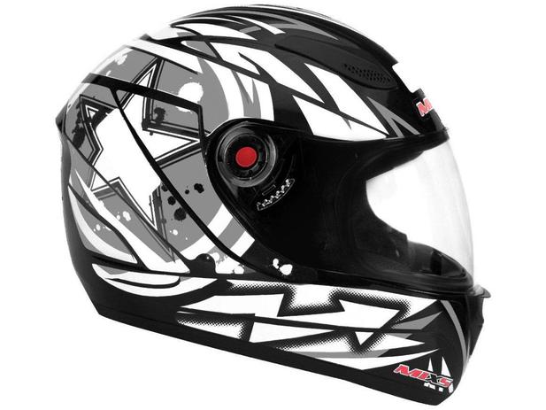 Capacete MS Fokker Paint Prata Mixs - Tam. 60 Menor preço em Capacete MS Fokker Paint Prata Mixs - Tam. 60
