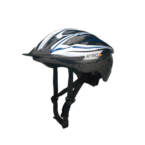 Menor preço em Capacete MTB Preto/Branco/Azul G - Atrio