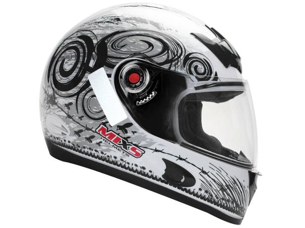 Capacete MX5 Bee White Mixs Branco - Tam. 58