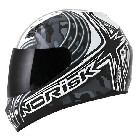 Capacete Norisk FF391 Cyborg Branco e Preto Menor preço em Capacete Norisk FF391 Cyborg Branco e Preto