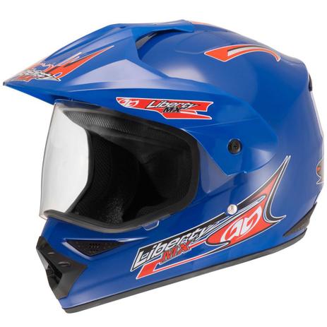 Capacete Para Motocross Pro Tork Liberty Mx Vision Azul Menor preço em Capacete Para Motocross Pro Tork Liberty Mx Vision Azul