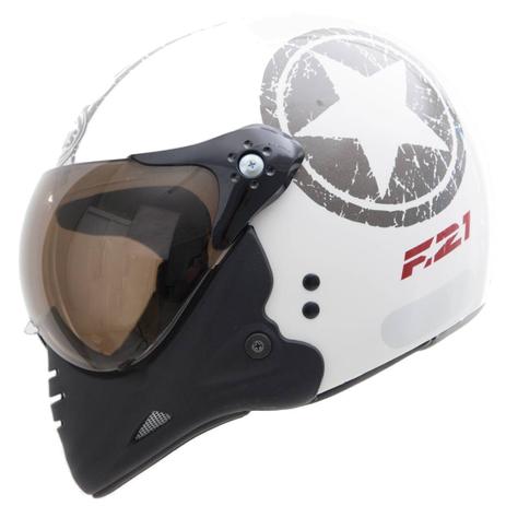 Capacete peels f-21 us navy branco/grafite Menor preço em Capacete peels f-21 us navy branco/grafite