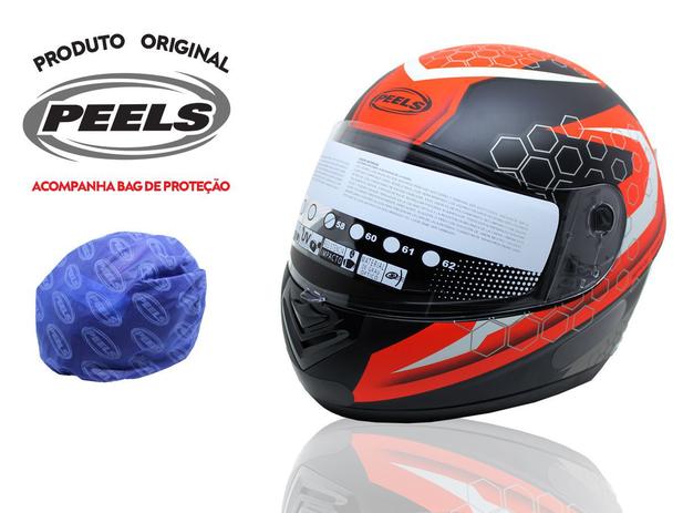 Capacete peels spike prisma preto fosco/ vermelho - Capacetes de Moto -  Magazine Luiza