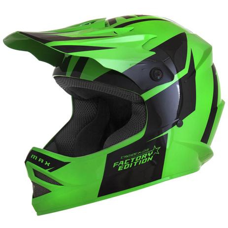 Capacete Pro Tork Cross Infantil Jett Factory Tamanho 54 Verde Menor preço em Capacete Pro Tork Cross Infantil Jett Factory Tamanho 54 Verde