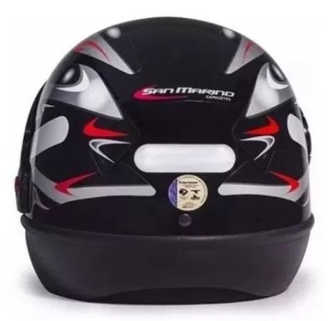 Capacete San Marino Preto Todos Os Tamanhos.infantíl/adulto! - Taurus Menor preço em Capacete San Marino Preto Todos Os Tamanhos.infantíl/adulto! - Taurus