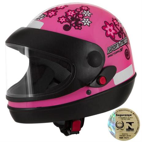 Capacete Sport Moto For Girls Rosa Pro Tork Menor preço em Capacete Sport Moto For Girls Rosa Pro Tork