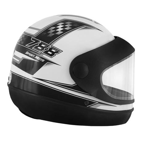 Capacete Super Sport Moto 788 Branco e Cinza Pro Tork Menor preço em Capacete Super Sport Moto 788 Branco e Cinza Pro Tork