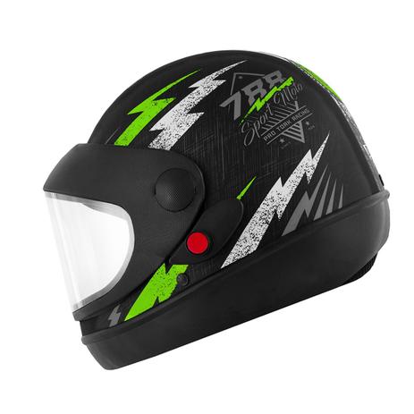 Capacete Super Sport Moto 788 Preto e Verde Pro Tork Menor preço em Capacete Super Sport Moto 788 Preto e Verde Pro Tork