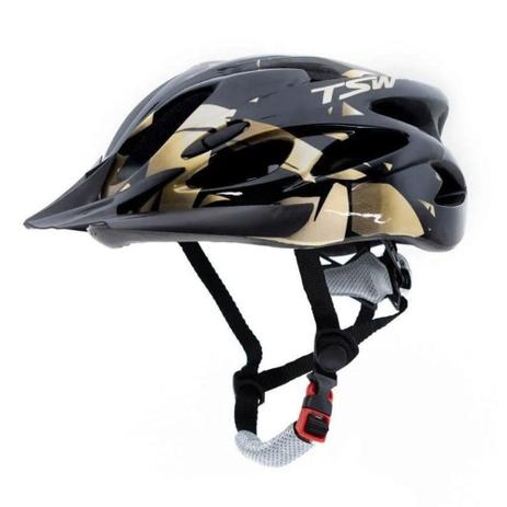 Capacete Tsw Raptor 2 Com LED Preto Dourado Ciclismo Tam M Menor preço em Capacete Tsw Raptor 2 Com LED Preto Dourado Ciclismo Tam M