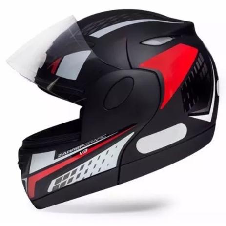 Capacete Zarref V4 Grafic Preto Fosco e Vermelho - Taurus Menor preço em Capacete Zarref V4 Grafic Preto Fosco e Vermelho - Taurus
