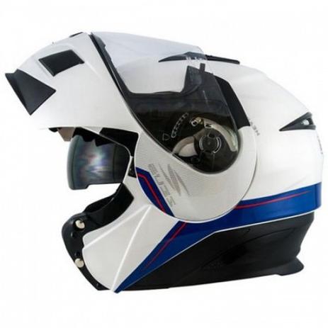 Capacete zeus 3020 ab11 branco/azul Menor preço em Capacete zeus 3020 ab11 branco/azul