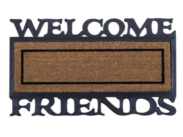 Capacho / tapete de entrada Corttex Welcome Friends Menor preço em Capacho / tapete de entrada Corttex Welcome Friends
