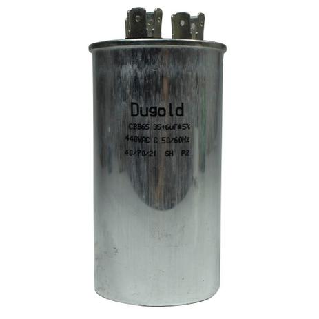 Capacitor duplo 35+6 mfd 440vac - Diversos Menor preço em Capacitor duplo 35+6 mfd 440vac - Diversos