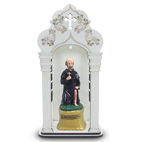 Capela Com Imagem De São Peregrino (20Cm) - Inquebrável - Procade Menor preço em Capela Com Imagem De São Peregrino (20Cm) - Inquebrável - Procade