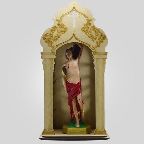 Capela Com Imagem De São Sebastião (43Cm) - Inquebrável - Procade Menor preço em Capela Com Imagem De São Sebastião (43Cm) - Inquebrável - Procade