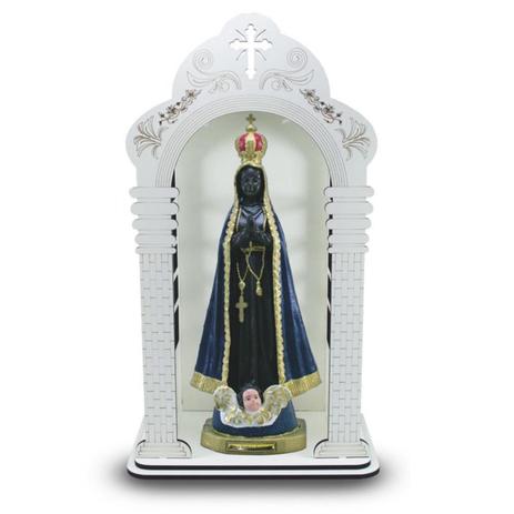 Capela Com Imagem Nossa Senhora Aparecida (39Cm) - Inquebrável - Procade Menor preço em Capela Com Imagem Nossa Senhora Aparecida (39Cm) - Inquebrável - Procade
