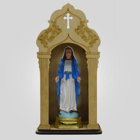 Capela Com Imagem Nossa Senhora Das Graças (22Cm) - Inquebrável - Procade Menor preço em Capela Com Imagem Nossa Senhora Das Graças (22Cm) - Inquebrável - Procade