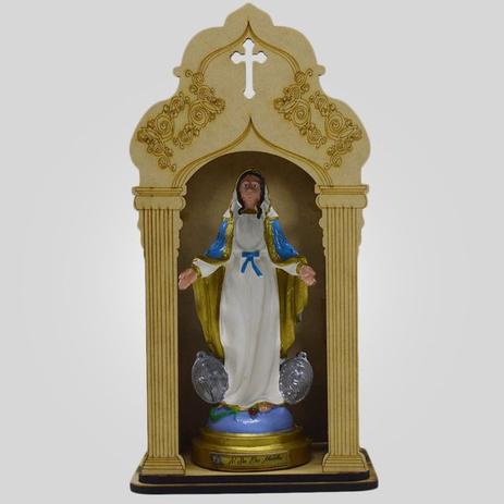 Capela Com Imagem Nossa Senhora Das Medalhas (21Cm) - Inquebrável - Procade Menor preço em Capela Com Imagem Nossa Senhora Das Medalhas (21Cm) - Inquebrável - Procade